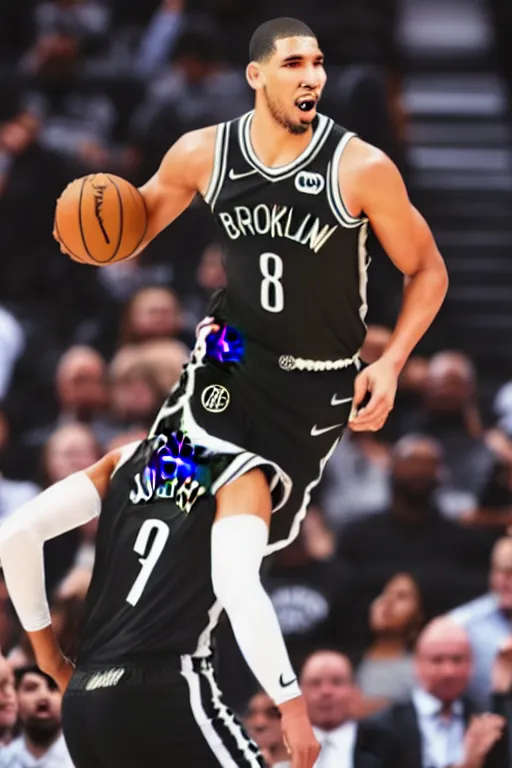 Image similar to jason tatum in a brooklyn nets uniform