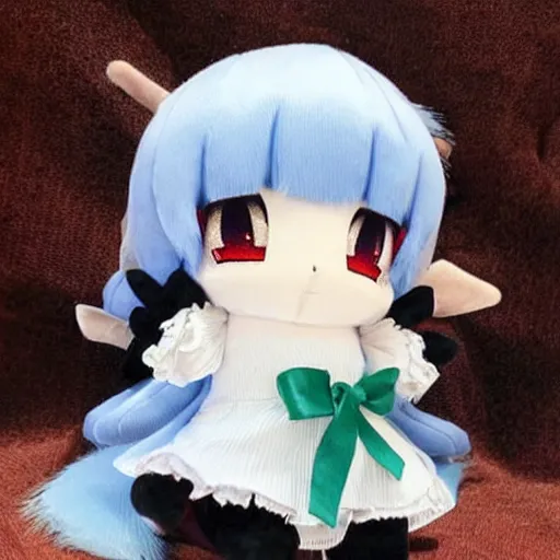 Prompt: cute fumo plush of the archetypal boss's daughter from a gangster movie, anime girl