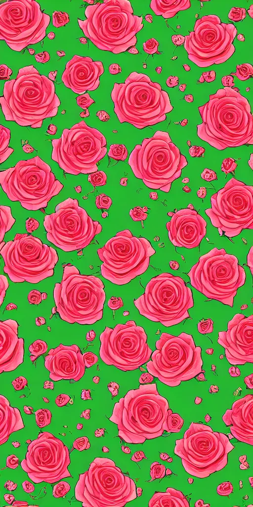 Image similar to seamless pattern of beautiful roses with leaves and throns, colourful, symmetrical, repeating 35mm photography