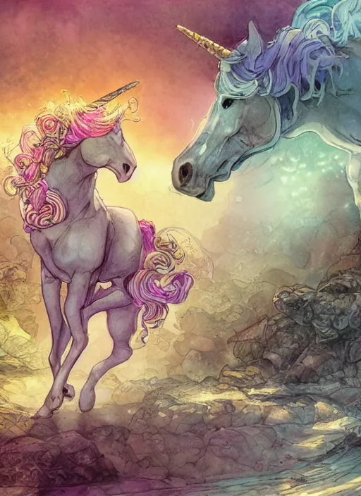 Rick & Morty pooping on a unicorn 5 - AI Generated Artwork
