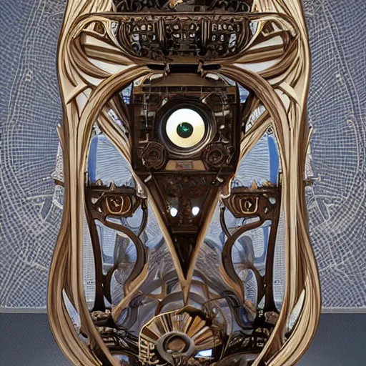 Prompt: birth of a new machine, unreal, 8 k, art nouveau