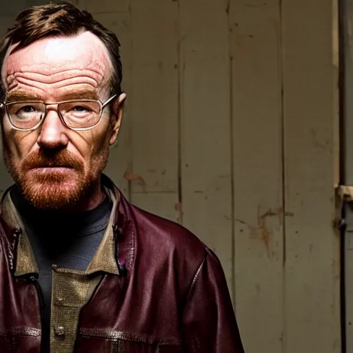 Image similar to Live Action Still of Bryan Cranston dressed as Jesse Pinkman, real life, hyperrealistic, ultra realistic, realistic, highly detailed, epic, HD quality, 8k resolution, body and headshot, film still