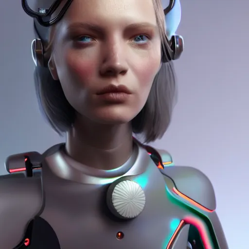 cyborg girl by jose olmos, concept art, octane render, | Stable ...