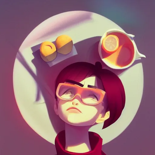 Image similar to face icon stylized minimalist breakfast at tiffany's, loftis, cory behance hd by jesper ejsing, by rhads, makoto shinkai and lois van baarle, ilya kuvshinov, rossdraws global illumination