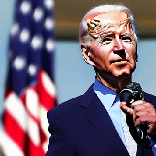 Prompt: joe biden as a marionette