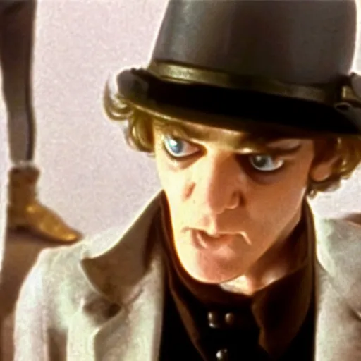 Prompt: a film still from clockwork orange