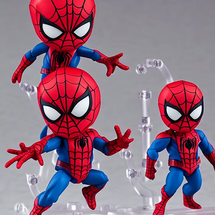 Image similar to spiderman, an anime nendoroid of spiderman, figurine, detailed product photo