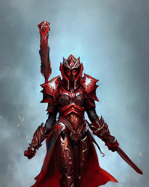 Image similar to paladin red, fantasy art, trending on artstation