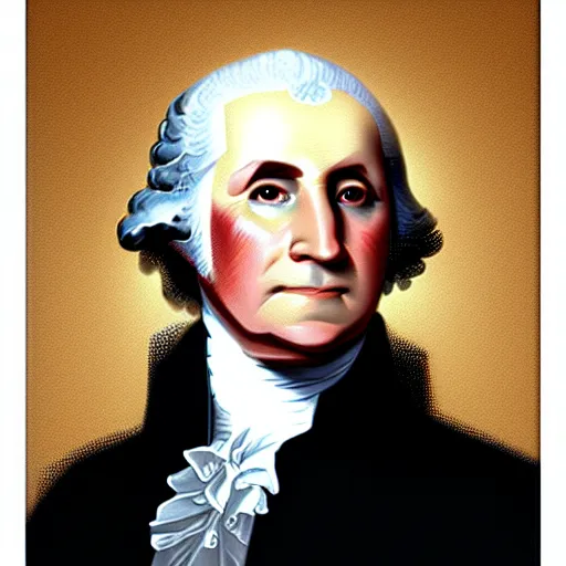 Image similar to george washington in the modern times, colored hd, modern times, 1 st president, rtx on, uhd 4 k