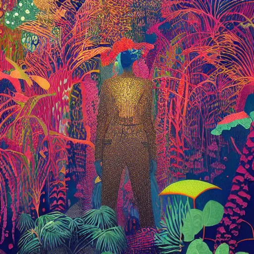 Image similar to disco diffusion painting of the jungle by victo ngai and malika favre, masterpiece, contest award winner