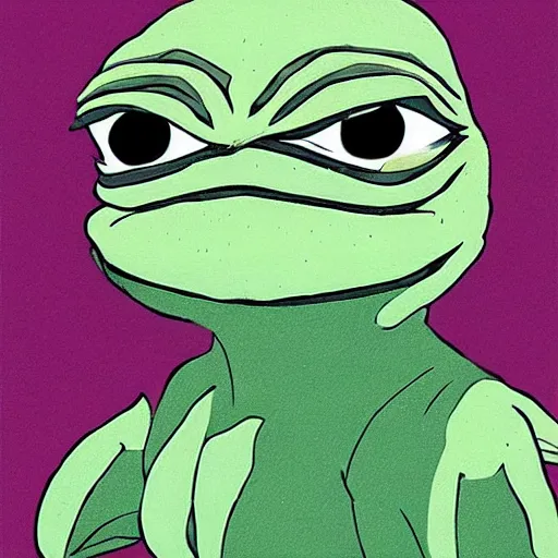 Image similar to Daenarys Targaryen as pepe the frog