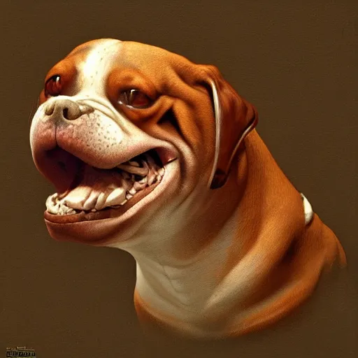 Prompt: piranha dog with 1 0 0 megabytes, by roberto ferri, by donatello, high complexity, trending on artstation,