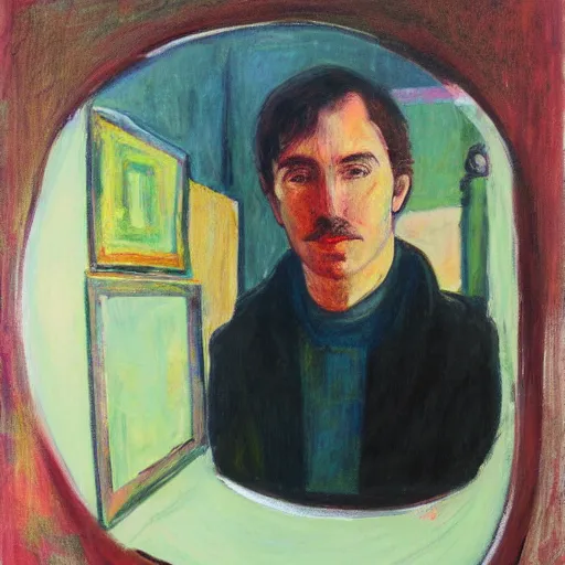 Image similar to self-portrait of the artist by stable diffusion