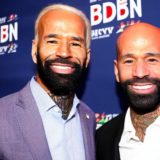 Prompt: (((joe biden))) meets !!!joe budden!!! famous rapper joe budden. radio host joe budden. budden budden budden