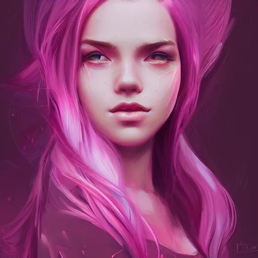 Image similar to teen girl, pink hair, gorgeous, amazing, elegant, intricate, highly detailed, digital painting, artstation, concept art, sharp focus, illustration, art by Ross tran