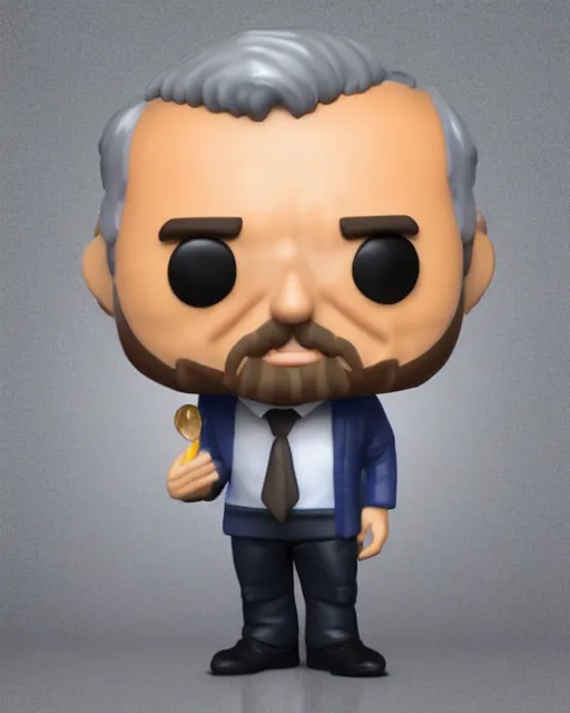 Image similar to full body 3d render of funko pop Lula presidente as a funko pop, studio lighting, white background, blender, trending on artstation, 8k, highly detailed