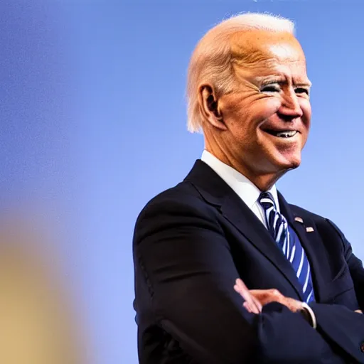 Prompt: photo portrait of biden with a karen hairstyle