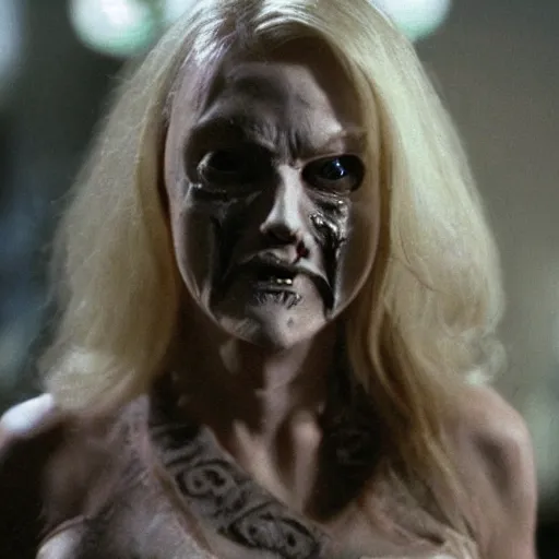 Image similar to scary grotesque female Nemesis from biohazard movie