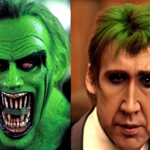 Prompt: Nicolas Cage as the Green Goblin