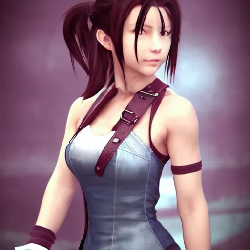 Image similar to aerith gainsborough mixed with tifa lockhart