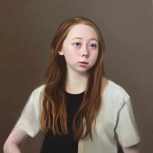 Image similar to Mina Sundwall portrait oil painting by ericanthonyj