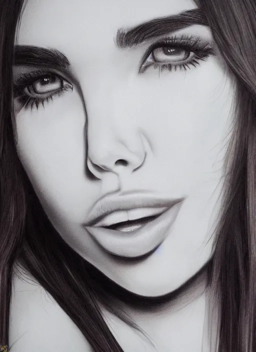 Image similar to Madison Beer realistic 3D portrait by ian spriggs