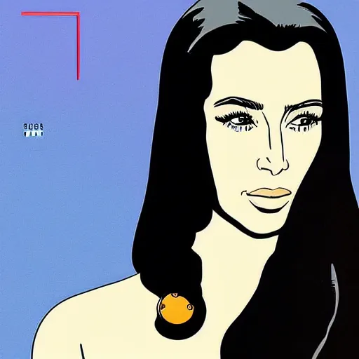 Image similar to “ kim kardashian retro minimalist portrait by jean giraud, moebius starwatcher comic, 8 k ”