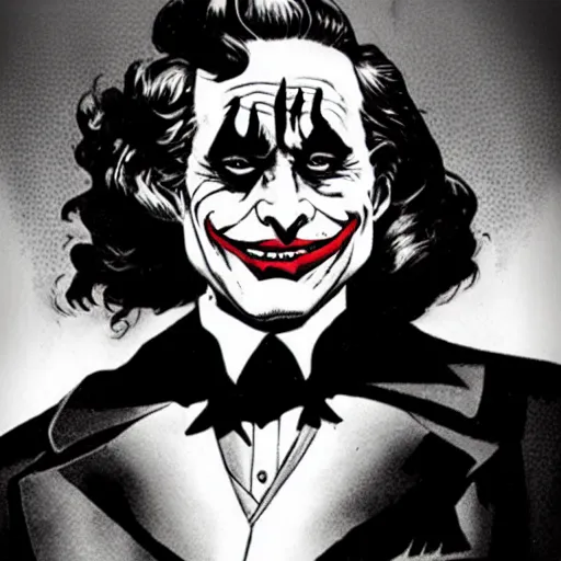 Image similar to DLSR of the real life person who looks exactly like the Joker from Silver Age DC Comics