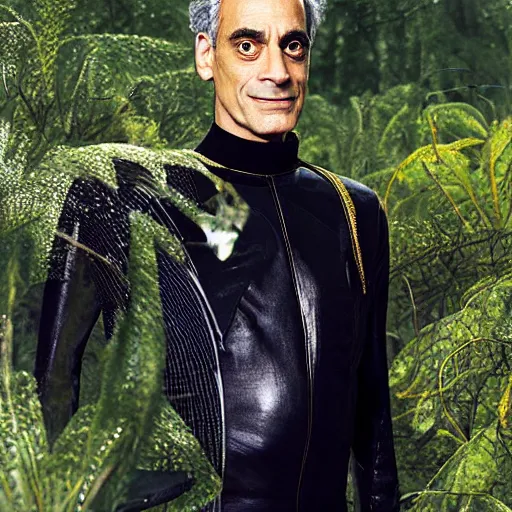 Image similar to a portrait of dr. julian bashir from star trek : deep space 9 with background scenery by juergen teller, iris van herpen