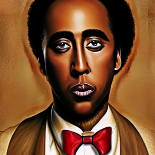 Prompt: black nicholas cage, photo