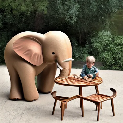 Prompt: elephant chair, concept design