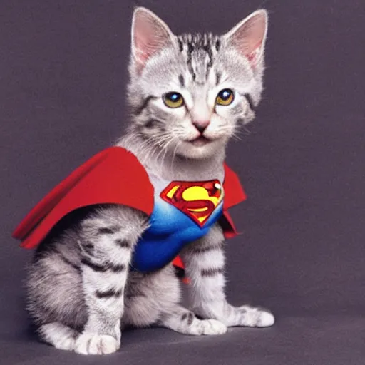 Prompt: superman as a kitten