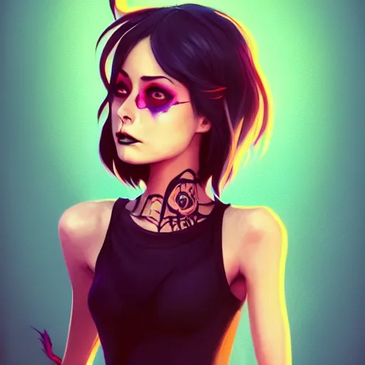 Image similar to a portrait of a beautiful willa holland as a punk, art by lois van baarle and loish and ross tran and rossdraws and sam yang and samdoesarts and artgerm, digital art, highly detailed, intricate, sharp focus, trending on artstation hq, deviantart, unreal engine 5, 4 k uhd image