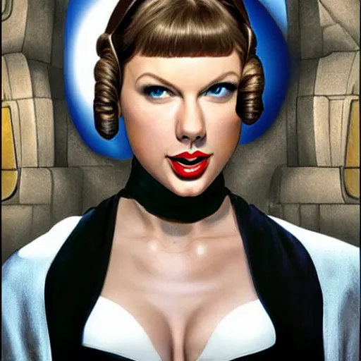 Prompt: Taylor Swift as Princess Leia, by Mark Brooks