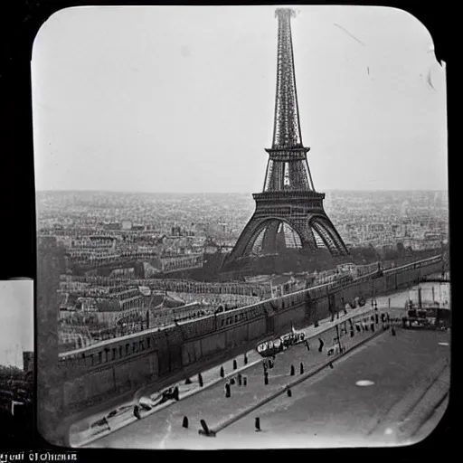 Prompt: the Eiffel Tower, photographed on November 23rd, 1888 during its construction