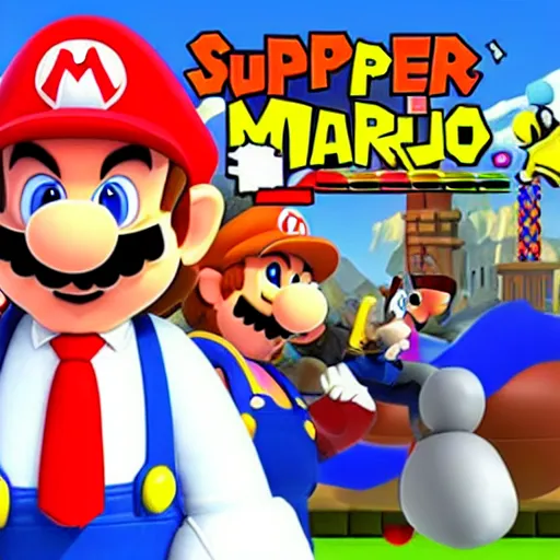 Prompt: Saul Goodman in Super Mario 64, gameplay