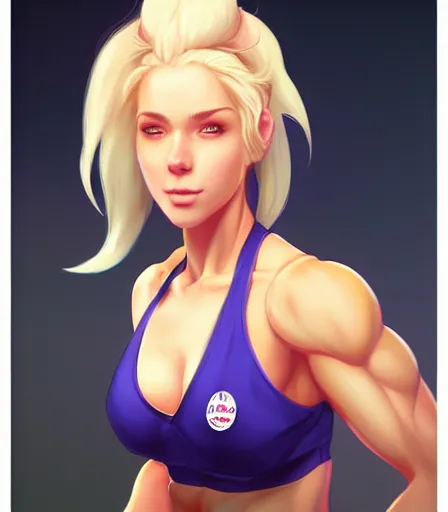 Prompt: beautiful portrait of a gorgeous personal trainer who looks like Krystal the Fox , character design by charlie bowater, ross tran, artgerm, and makoto shinkai, detailed, soft lighting, rendered in octane