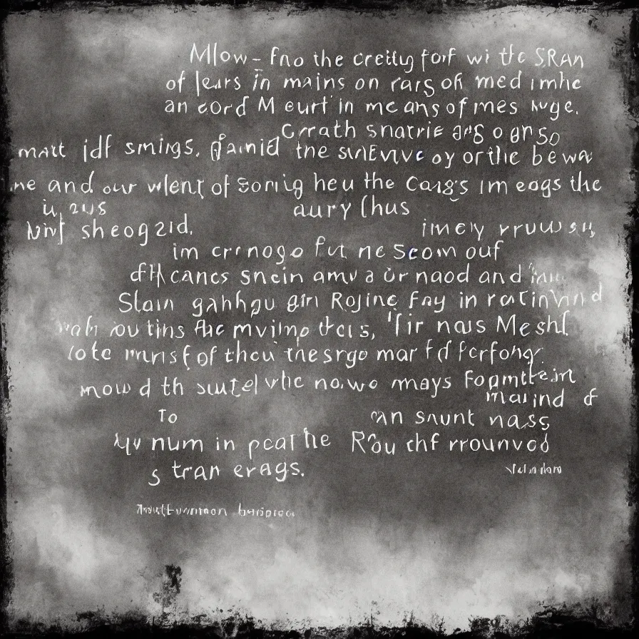 Prompt: Artwork created for the following verses: 'In the Melting of Days We were Swept like the Fog While a Sunshine of Rays Made us Crawl in the Mud.'