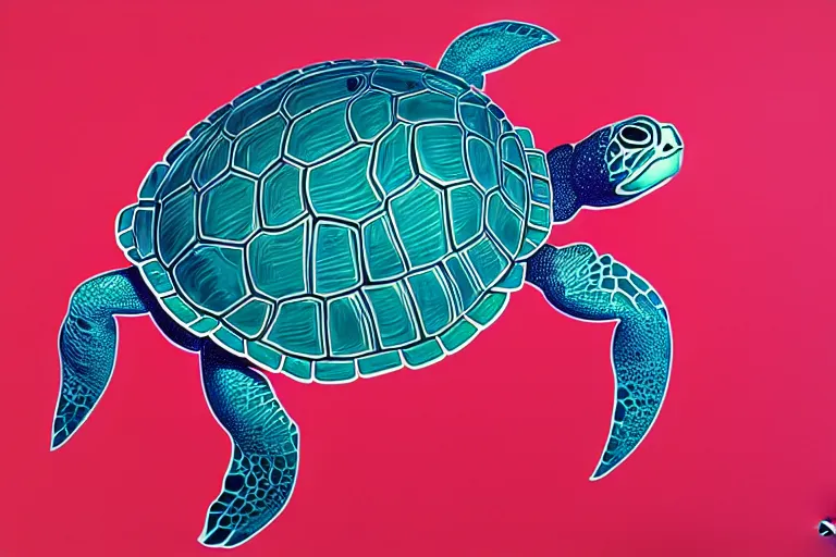 Prompt: turtle turtle, tristan eaton, victo ngai, artgerm, rhads, ross draws