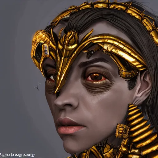 Image similar to A portrait of a bugger hive queen from Ender\'s Game, detailed, 4k