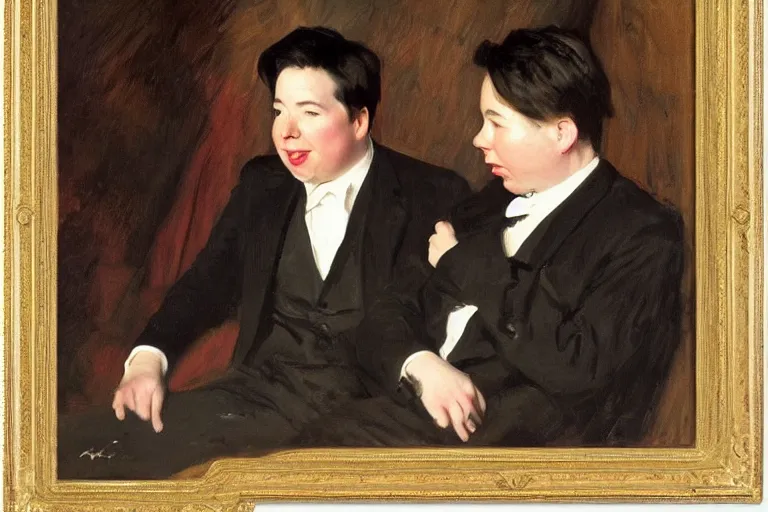 Prompt: michael mcintyre by john singer sargent