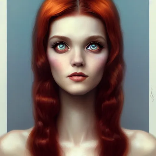 Prompt: Lofi portrait, Pixar style by Stanley Artgerm and Tom Bagshaw and Tristan Eaton and Tim Burton, redhead
