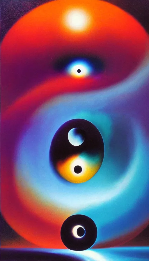 Prompt: Abstract representation of ying Yang concept, by PAUL LEHR ,