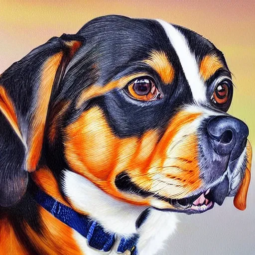 Prompt: ultra detailed painting of a dog