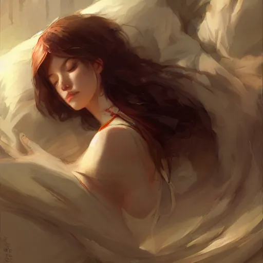 Image similar to awoke to sweet smells, by wlop, artgerm, greg rutkowski