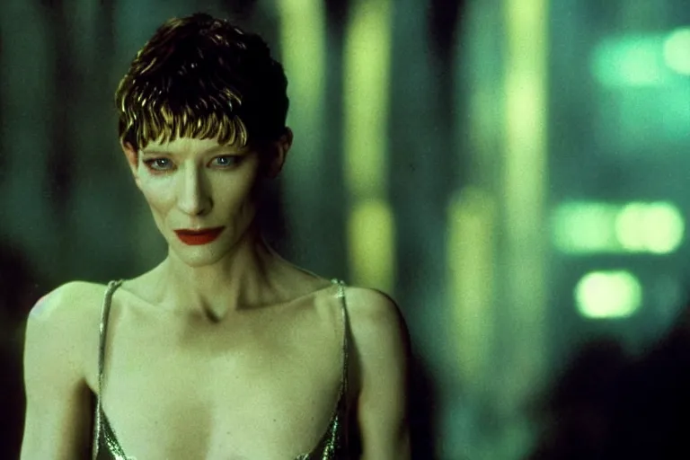 Image similar to cate blanchett in blade runner, movie still