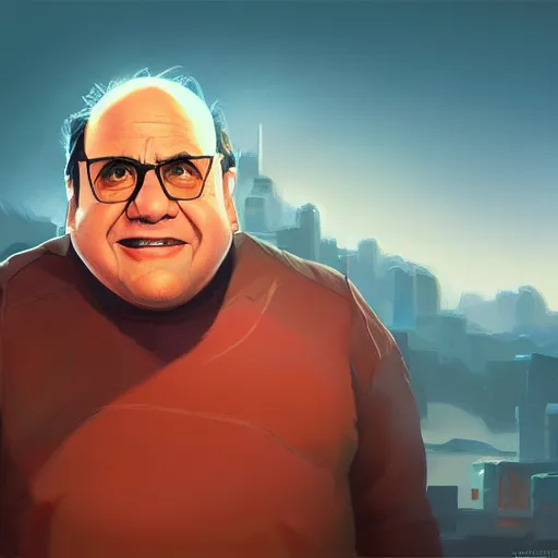 Prompt: portrait of metal danny devito, mattepainting concept blizzard pixar maya engine on stylized background splash comics global illumination lighting artstation lois van baarle, ilya kuvshinov, rossdraws