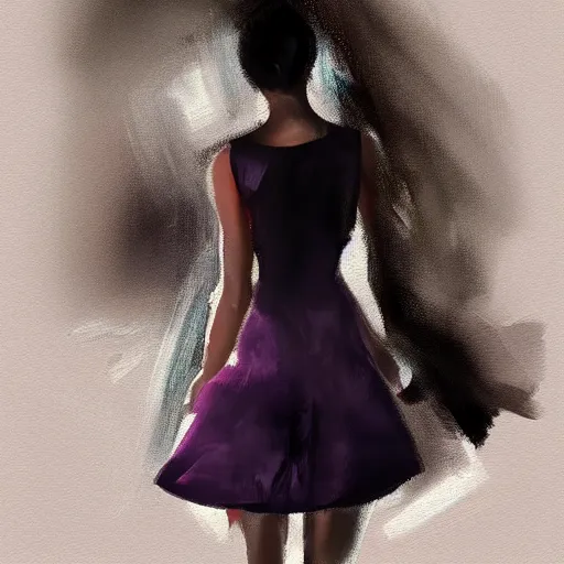 Image similar to a girl wearing a stylish dress, digital painting, smooth, hd, by tran ross, ambient lighting, details