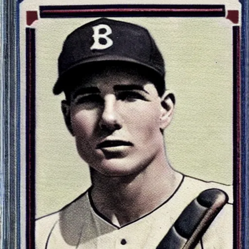 Image similar to 1924 baseball card for Skip burley looks exactly like Tom Cruise
