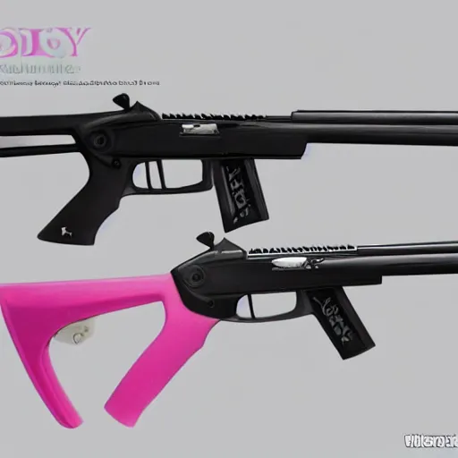 Image similar to a beautiful weapon, pinky and shinny